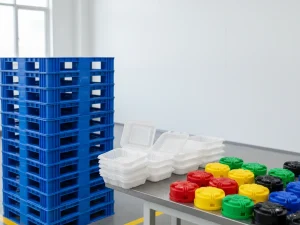 Injection Molded Plastic Pallets, Takeout Boxes, and Lids