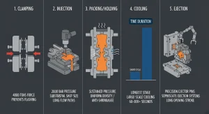 Five Key Stages of the Injection Molding Process on a 4,000-ton Injection Molding Machine