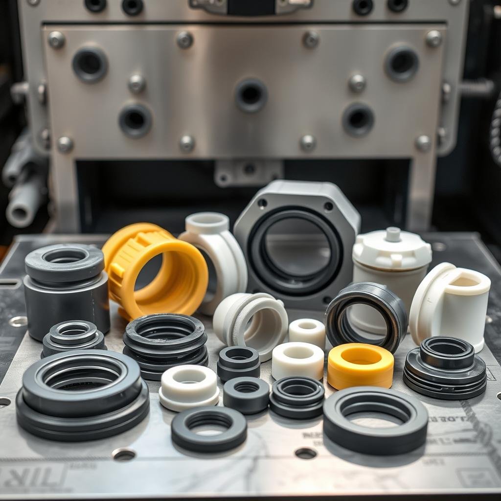 Technical components with integrated seals produced on a 450 Ton multi-component machine