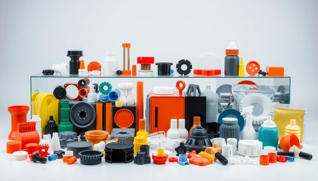 Various products manufactured on a 300 Ton Injection Molding Machine